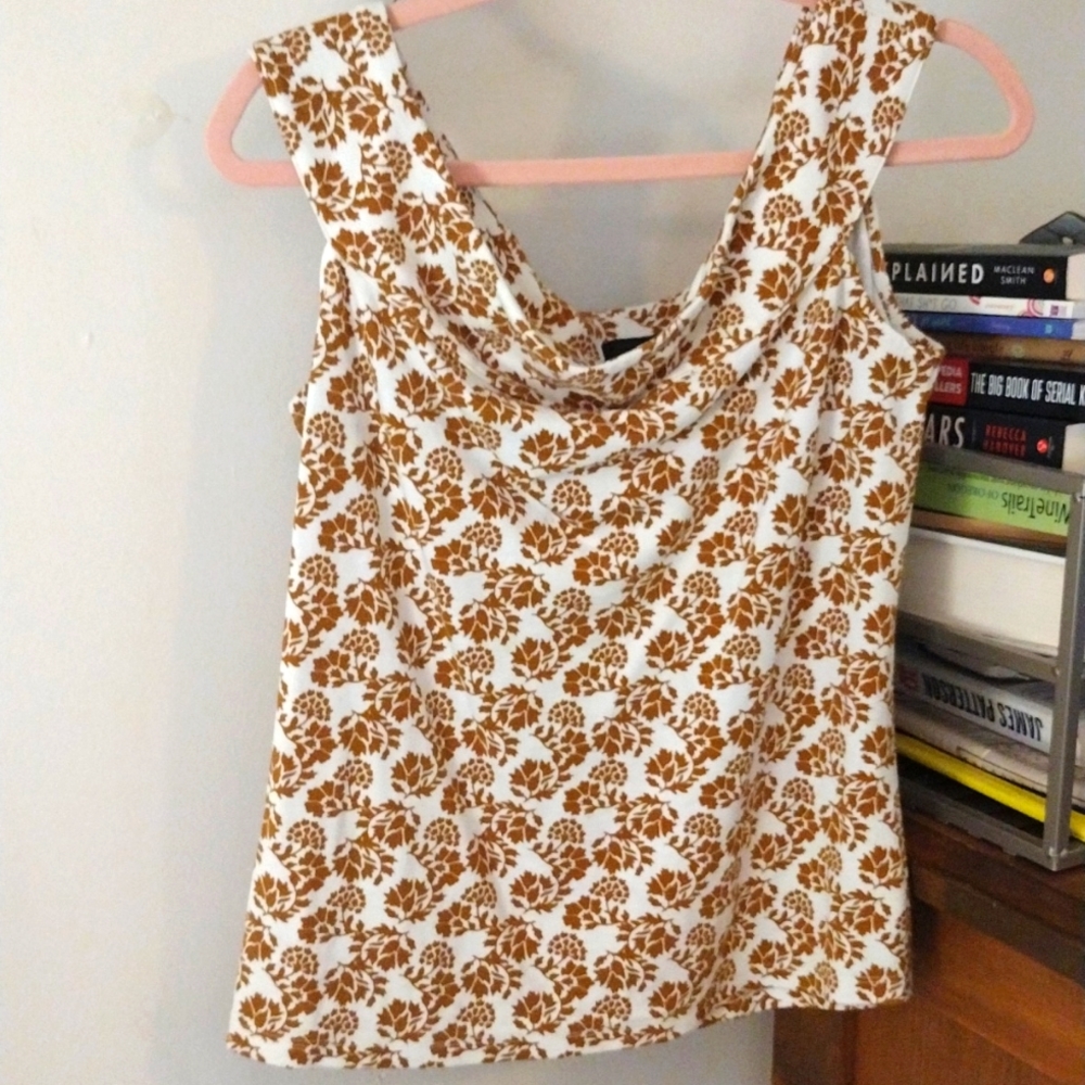 Mustard yellow and white tank